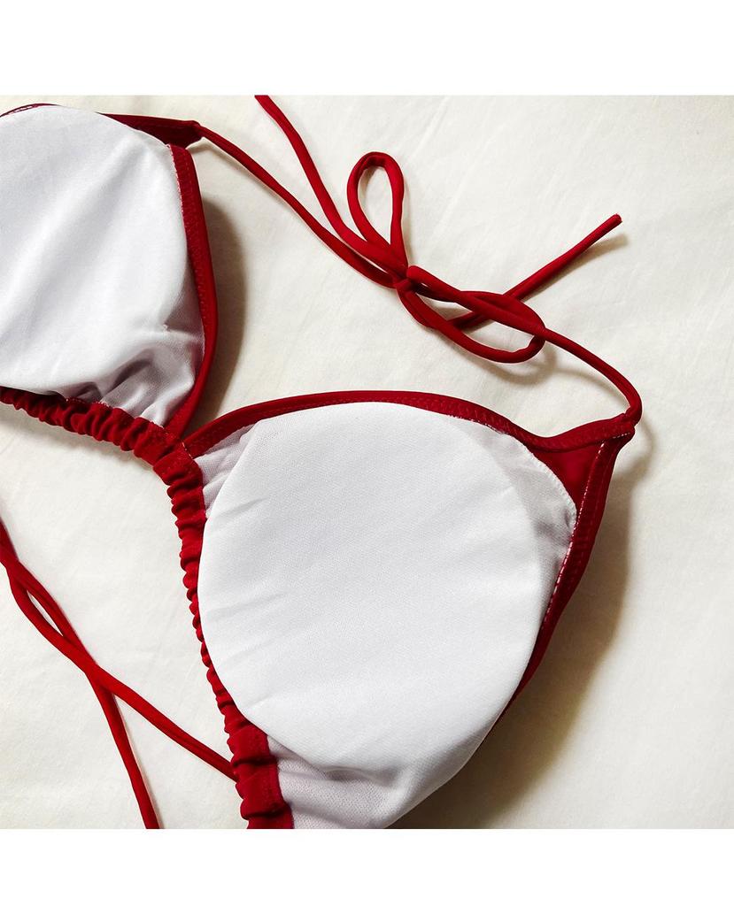 Европейский и американский однотонный набор бикини из девяти цветов - Сексуальный раздельный купальник