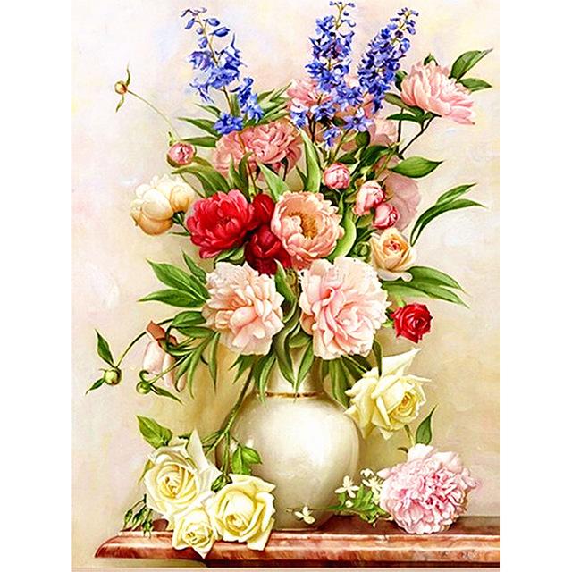 Алмазная картина, цветок, полная квадратная/круглая вышивка, цветочная Алмазная мозаика, вышивка крестиком, картина, стразы, алмазное искусство