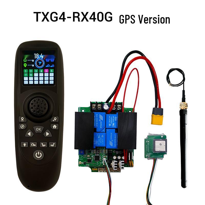 Цветной дисплей RX40G, GPS-пульт, 12В/24В, для кошелькового невода, мощный пульт 40А с функцией возврата одной кнопкой.