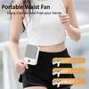 Waist Fan Portable Neck Fan 2000mAh USB Rechargeable Bladeless Wireless Portable Outdoor Waist Clip Fan Mini Hanging Neck Fan