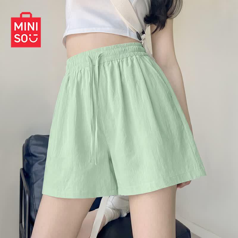 MINISO Женские спортивные шорты с широкими штанинами из ледяного шелка