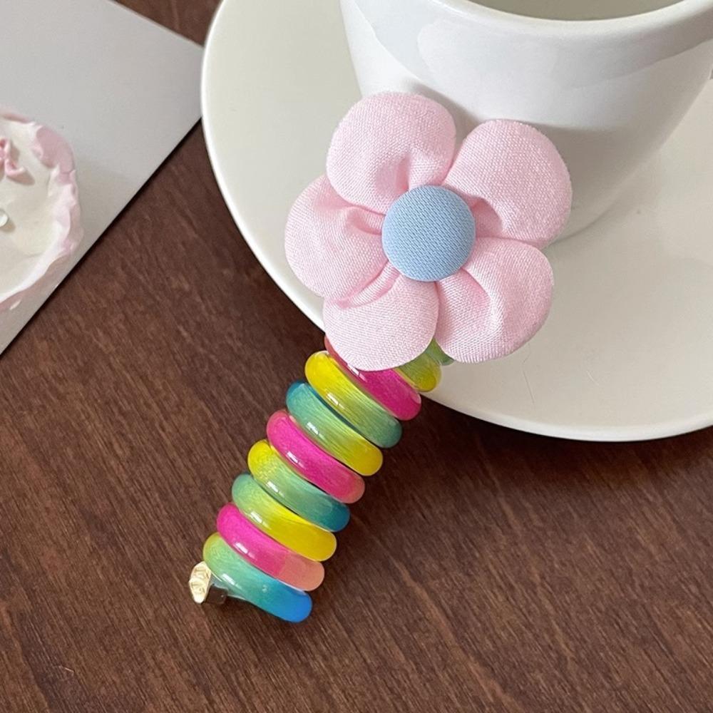 Colorful Hair Ties Spiral Coil Hair Rope Fashion Hair Accessories  Women