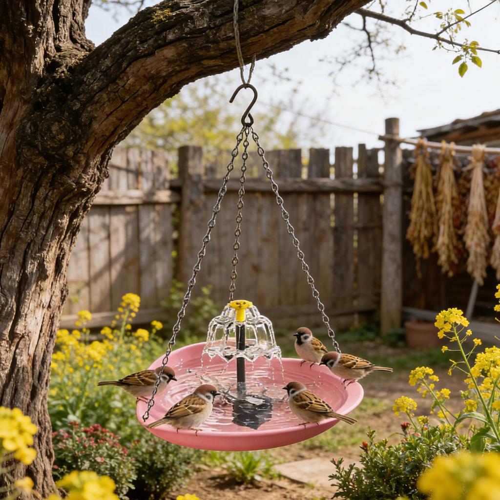 Bird Bath For Outside Heart Shape Weather Resistant Solar Bird Bath Fountain For Ponds Pool Patio Lawn Yard Macaws Sparrow