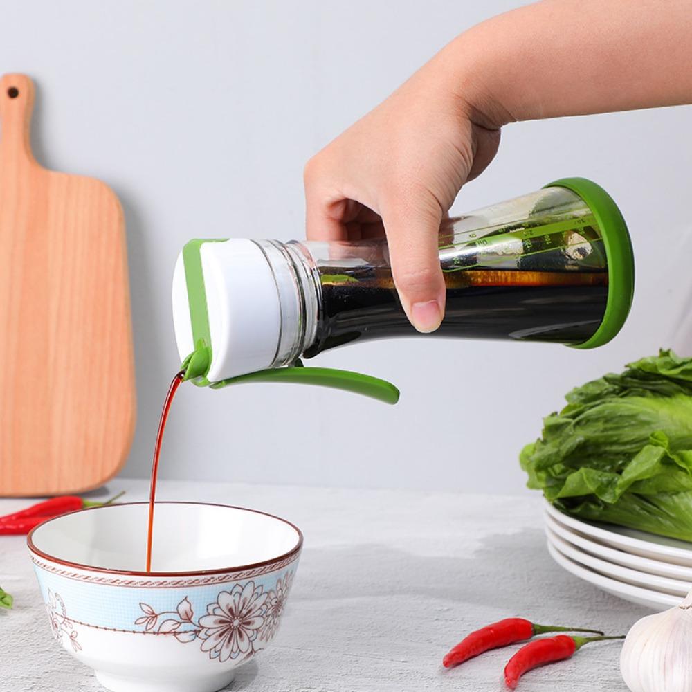 Transparent Salad Dressing Bottle Leak Proof Vinaigrette Container Creative Cruet  BBQ