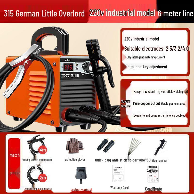 220V Gasless MIG Welder: 3-in-1 High-Power TIG, Stick, MIG Welding Set for Home Use