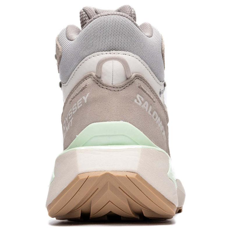 SALOMON Odyssey Elmt Mid Gtx Slip Resistant Durable Waterproof Running Shoes Unisex Running Shoes Flint-Lime 475901