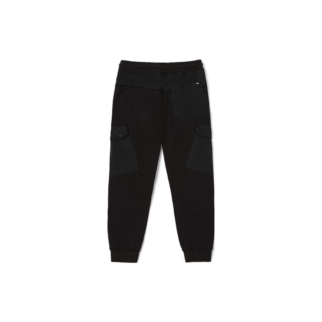 Vans Solid Color Logo Print Drawstring Casual Pants Men Bottoms Black VN0A5FKLBLK