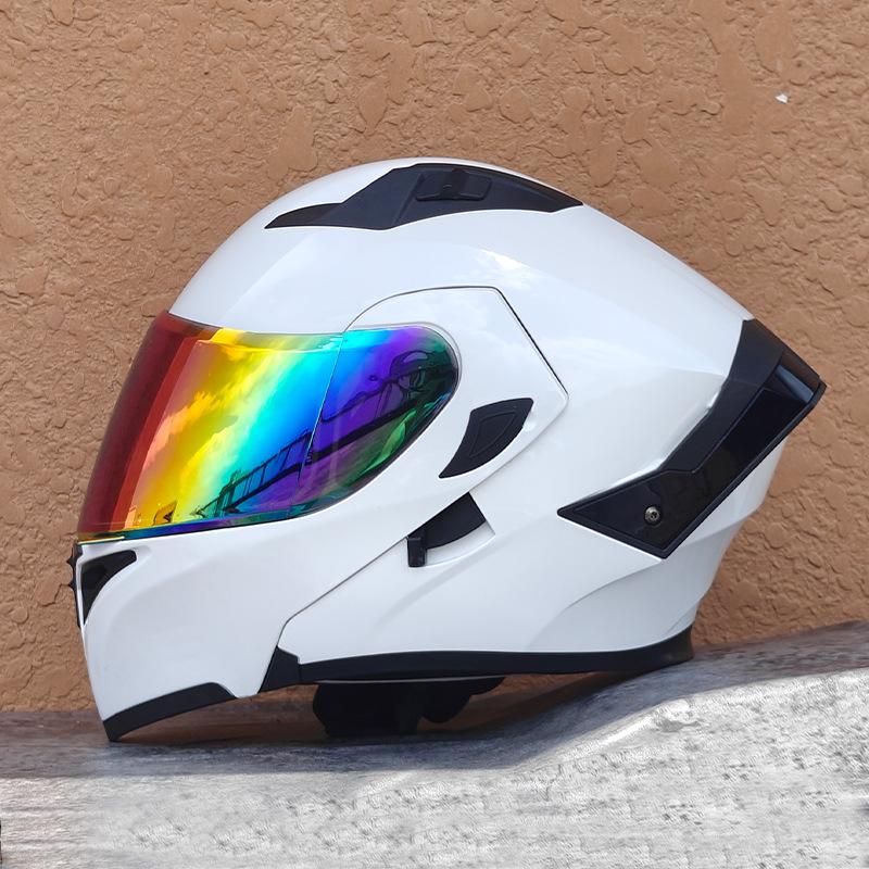 New Motorcycle Helmet Men's Face Helmet Women's Locomotive Full Helmet Summer Double Lens Universal In All Seasons
