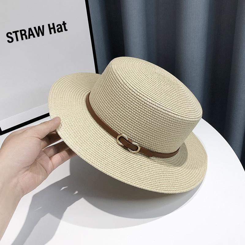 Seaside Beach Hat Lace Straw Hat Children Summer Visor Breathable Sunscreen Bucket Hat Vacation Style Straw Hat