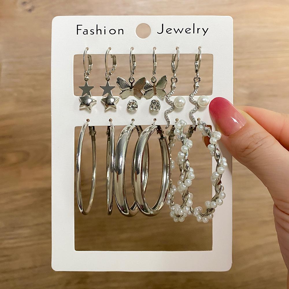 Винтажные металлические черные серьги-кольца для женщин, акриловые серьги-капли в форме бабочки, модные ювелирные изделия