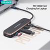 USAMS Концентратор 6 в 1 PD, 100 Вт, тип C, USB C-HDMI, совместимый 1,4, USB3.0, слот TF SD, концентратор, разветвитель док-станции, адаптер-концентратор 5 в 1 для ноутбука MacBook iPad