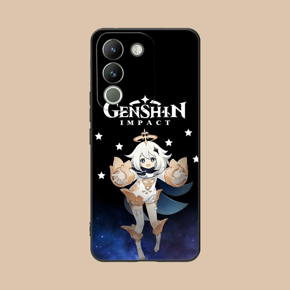 Игровой чехол GI Paimon Матовый ТПУ для мобильного телефона VIVO V60 V50 V40 V30 V29 V27 V25 V23 Pro Lite 5G Цветная печать