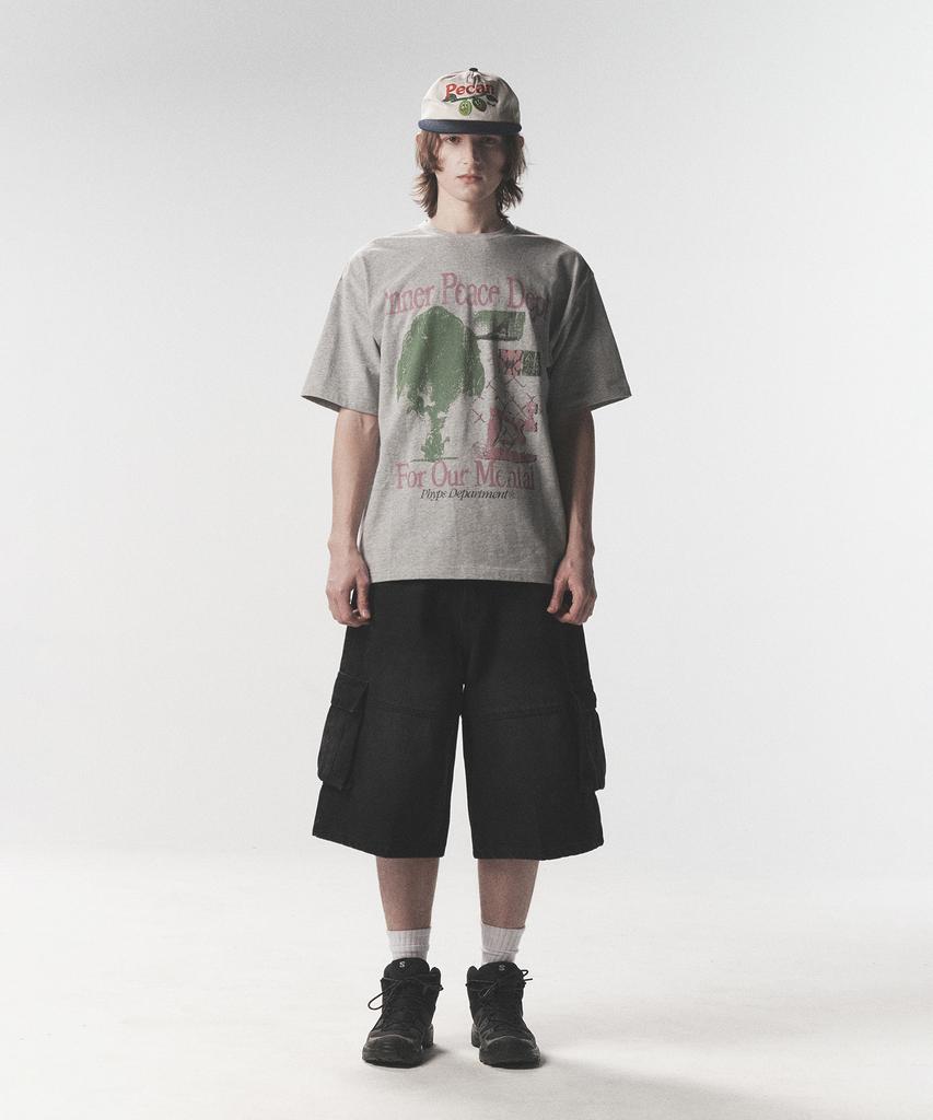PHYSICAL DEPARTMENT Bermuda Cargo Denim Pants_Black