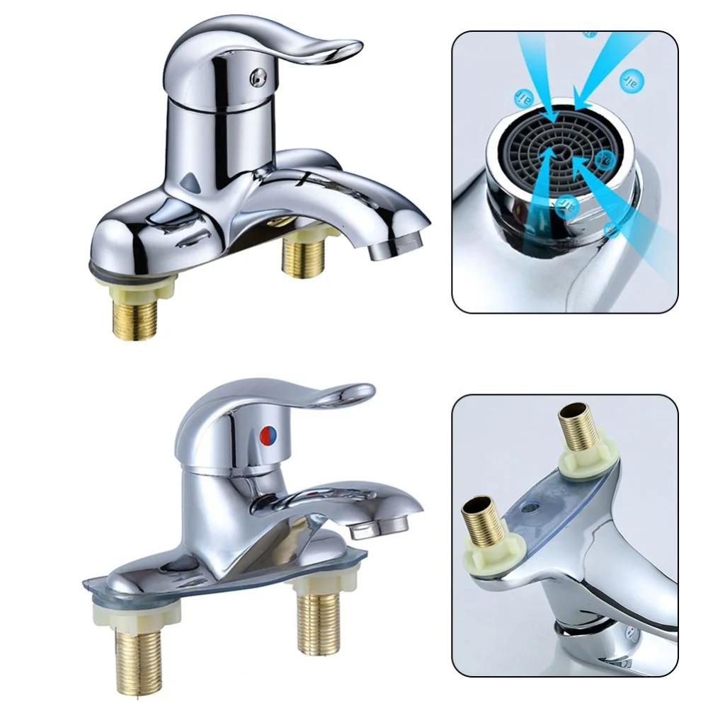 Quick Open Bathroom Taps Hot and Cold Wash Sink Tap Modern Basin Faucet