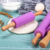 Силиконовая скалка пищевого класса, инструмент для теста и пельменей