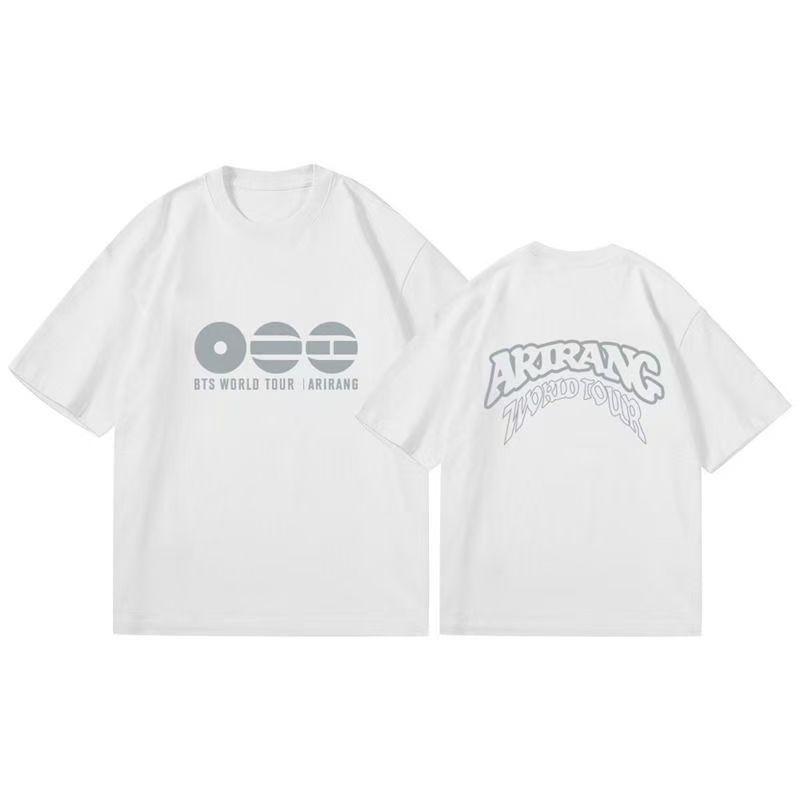 BTS 5-й Концертный T-shirt ARIRANG Kpop Мода Печатный летний T