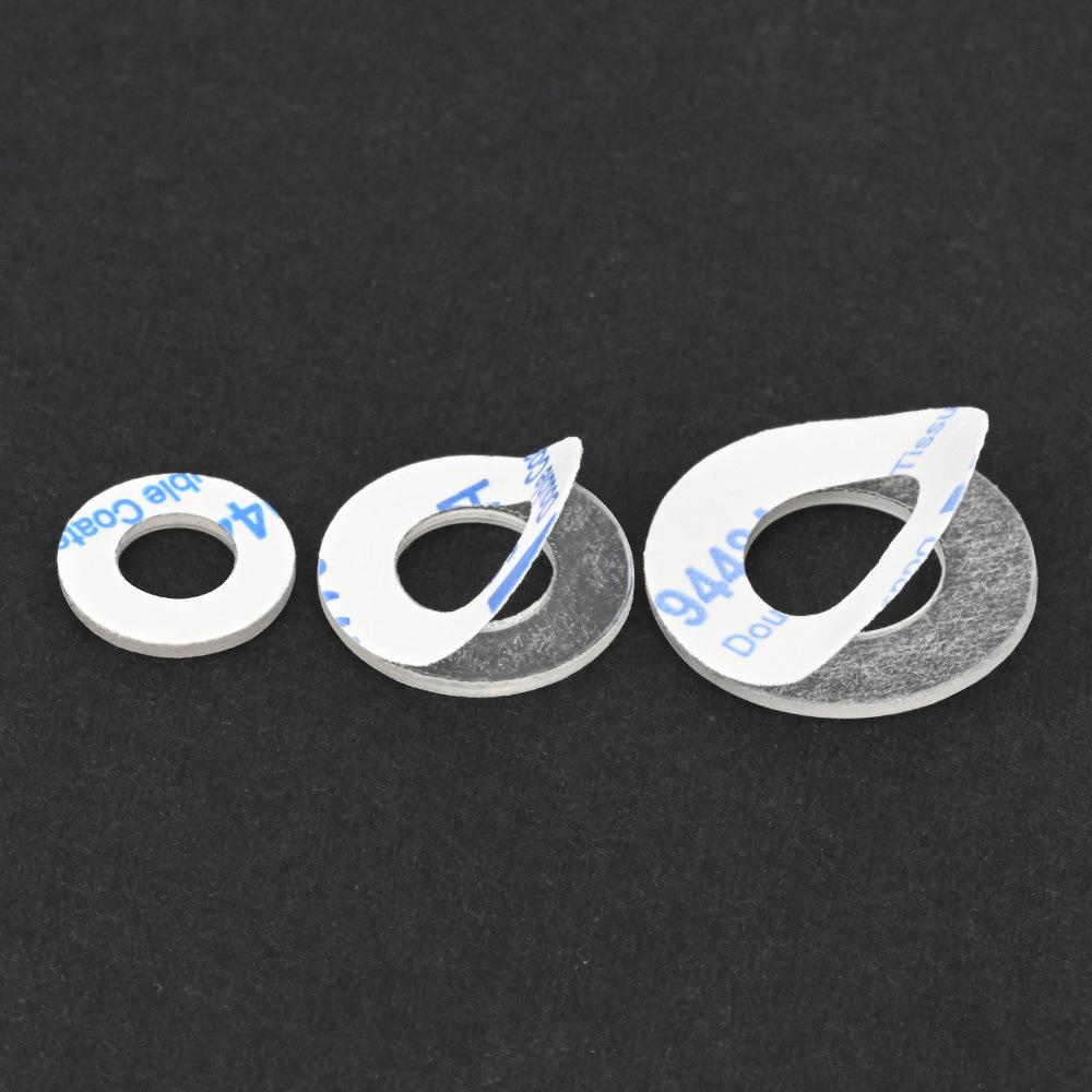 Yigu Transparent PVC Adhesive Flat Washer - Plastic Round Ring M2M3M5, Single-Sided Adhesive Screw Washer
