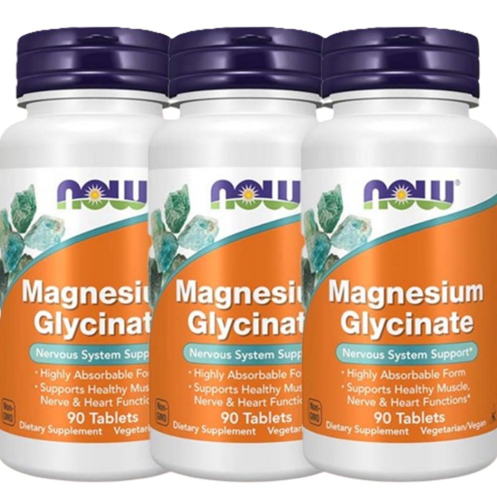 Now Foods Таблетки Магния Глицинат 3 шт. 90 Таблеток
