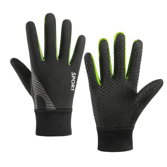 1 пара зимних теплых спортивных перчаток, водостойкие перчатки с сенсорным экраном для холодной погоды и толстой плюшевой подкладкой для детей