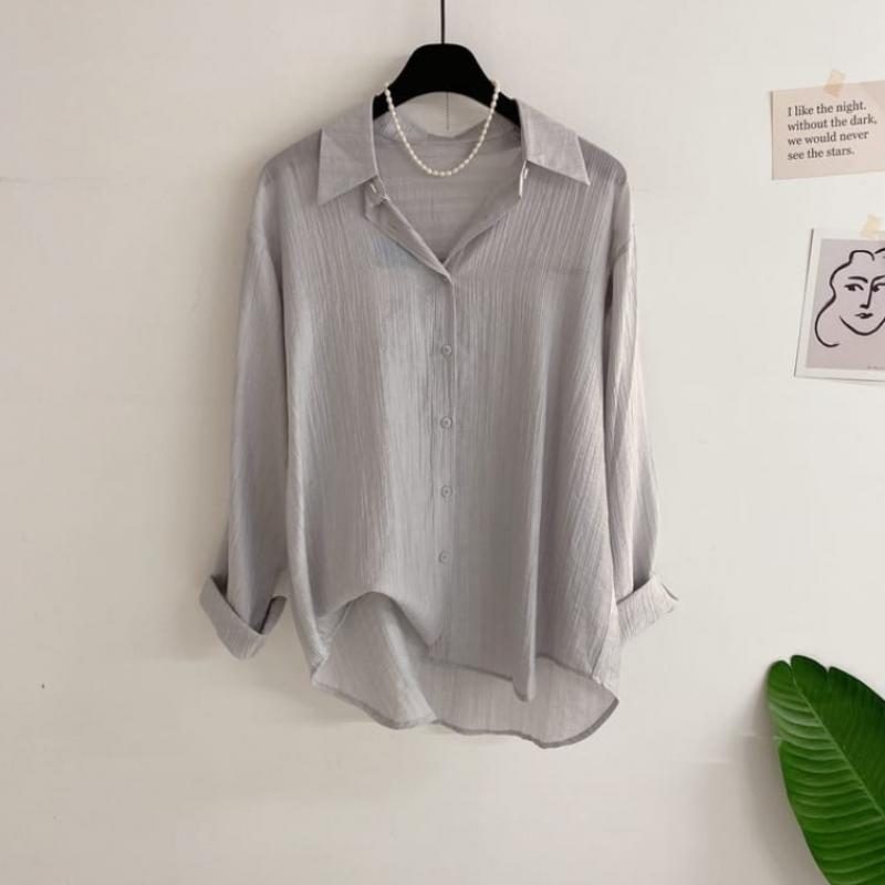 Honey J Women Lyocell Pleated Loose Fit Shirt  5 Colors 
