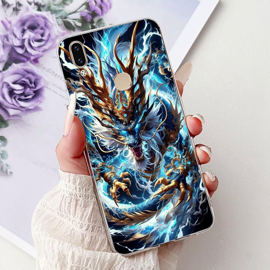 Чехол для Vivo V9 Youth 1727 1726 Милый Чехол с Рисунком Сердечка Мягкий Тонкий Чехол для Телефона Для Vivo Y85 Y89 V 9 Youth VivoV9 6GB Fundas