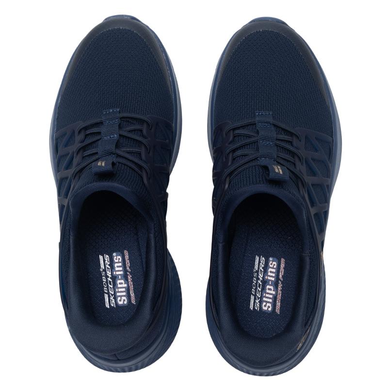 Skechers Bobs Спортивная серия Шнуровка Удобные Низкие Повседневные Кроссовки Женские Темно-синий 117507-NVY