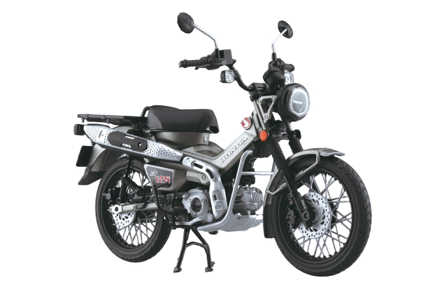 AoshimaBunkaKyozaiПолностьюсобранныйHondaCT125HunterCubМатовыйбронированныйсеребристыйокрашенный(АОСИМА)Мотоцикл,Металлический,Литой,
