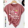 Women's "It's A Coffee And Thrift Store" Print T-Shirt