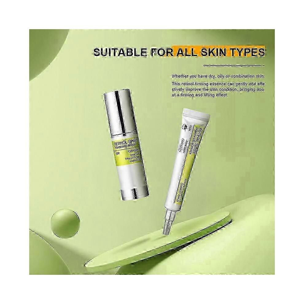 Сыворотка-бустер для подтяжки кожи Vita A Retinol Shot, подтягивающая сыворотка с ретинолом и крем для век - набор антивозрастного ухода за кожей