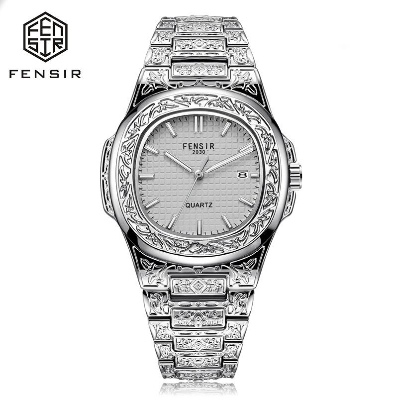 Роскошные мужские наручные часы Светящиеся Водонепроницаемые Дата Мужские часы Нержавеющая сталь Мужские кварцевые часы Повседневные мужские часы