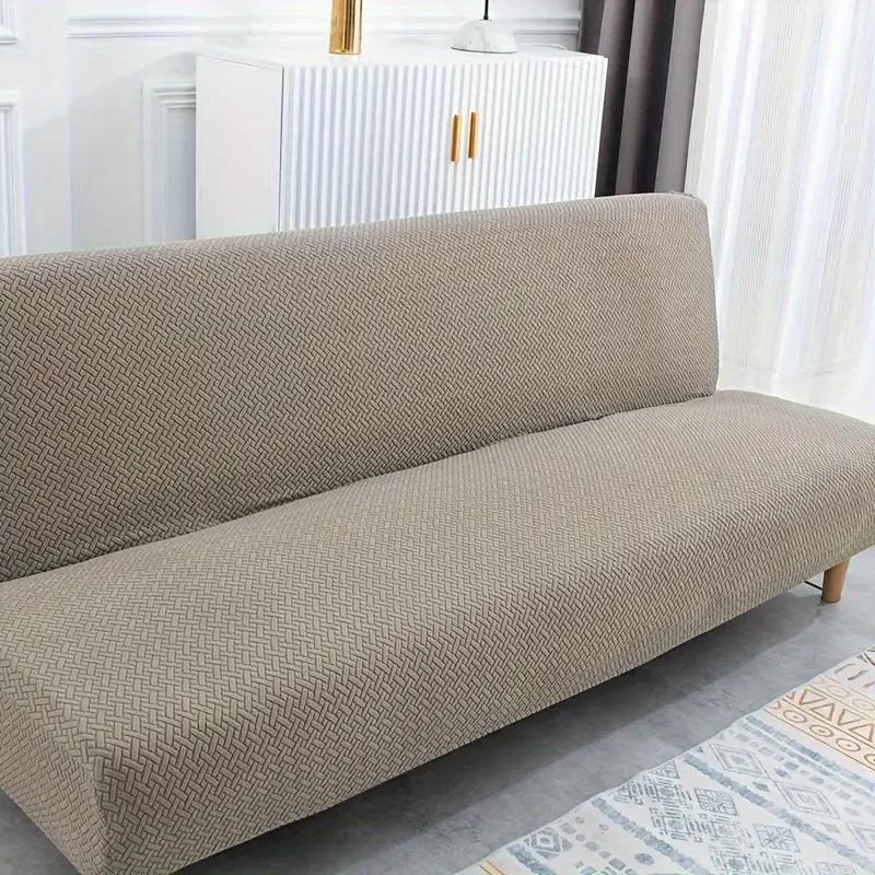 Чехлы для диванов из жаккарда, высококачественные чехлы для диванов без подлокотников для гостиной, растягивающиеся складные чехлы для домашних диванов