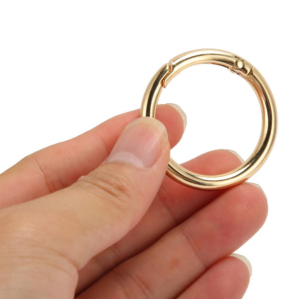 20pcs 40MM Spring O Rings Gold Snap Clips Jewelry Tools Snap Hooks Pet Chains