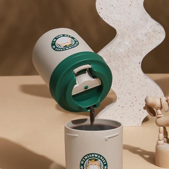 Термочашка 380/480 мл с крышкой, большая емкость, портативная вакуумная колба из нержавеющей стали 304 с изоляцией для кофе