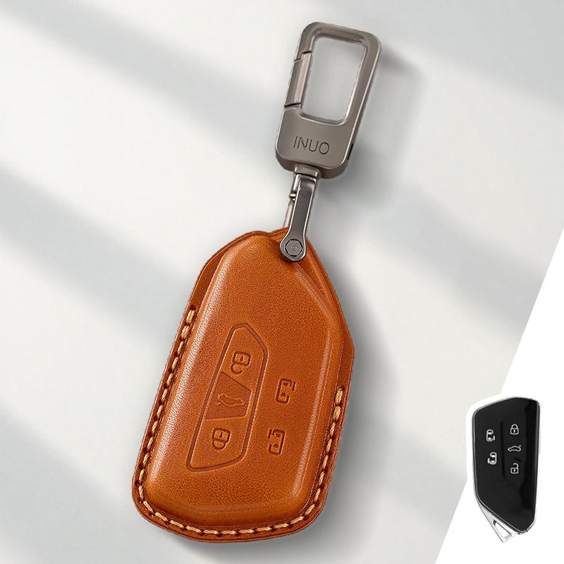 uwhxm4 Genuine Leather Protector for Volkswagen VW Golf  8MK8 ID 4 ID3for Skoda Octavia A8 MK4 Key Case Cover Fob