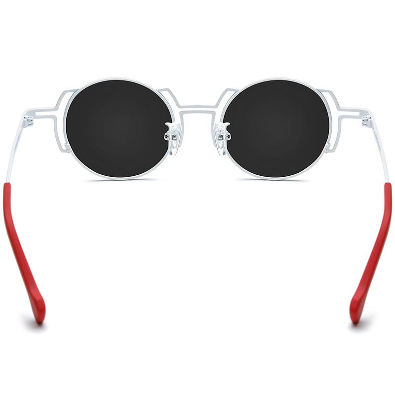 Borregls Colorful Titanium Sunglasses Men Vintage Round Fashion Women Polarized Mirrored UV400 Sun Glasses Retro Shades 185858T
