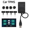 Для автомобиля TPMS Радио DVD-плеер Android TPMS Датчик внутреннего/внешнего давления в шинах для запасного колеса Система контроля давления в шинах USB