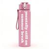 1PC Light Grey Slogan Text 750ml Color Plastic Sports Water Bottle Leakproof Flip Straw Lid Suitable for Sports Office Home Use