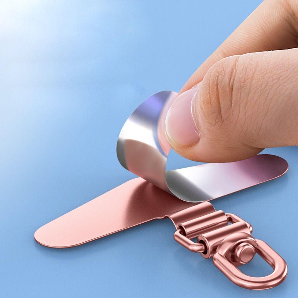 Ultra-thin Phone Lanyard Clip  Patch Stainless Steel Case Clip Strap Fixed Gasket  for Mobile Phone