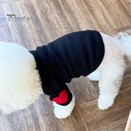 Pet Pullover Fashionable Love Pattern Dog Shirt Comfortable Warm Cat Two-Legged Clothing Pet