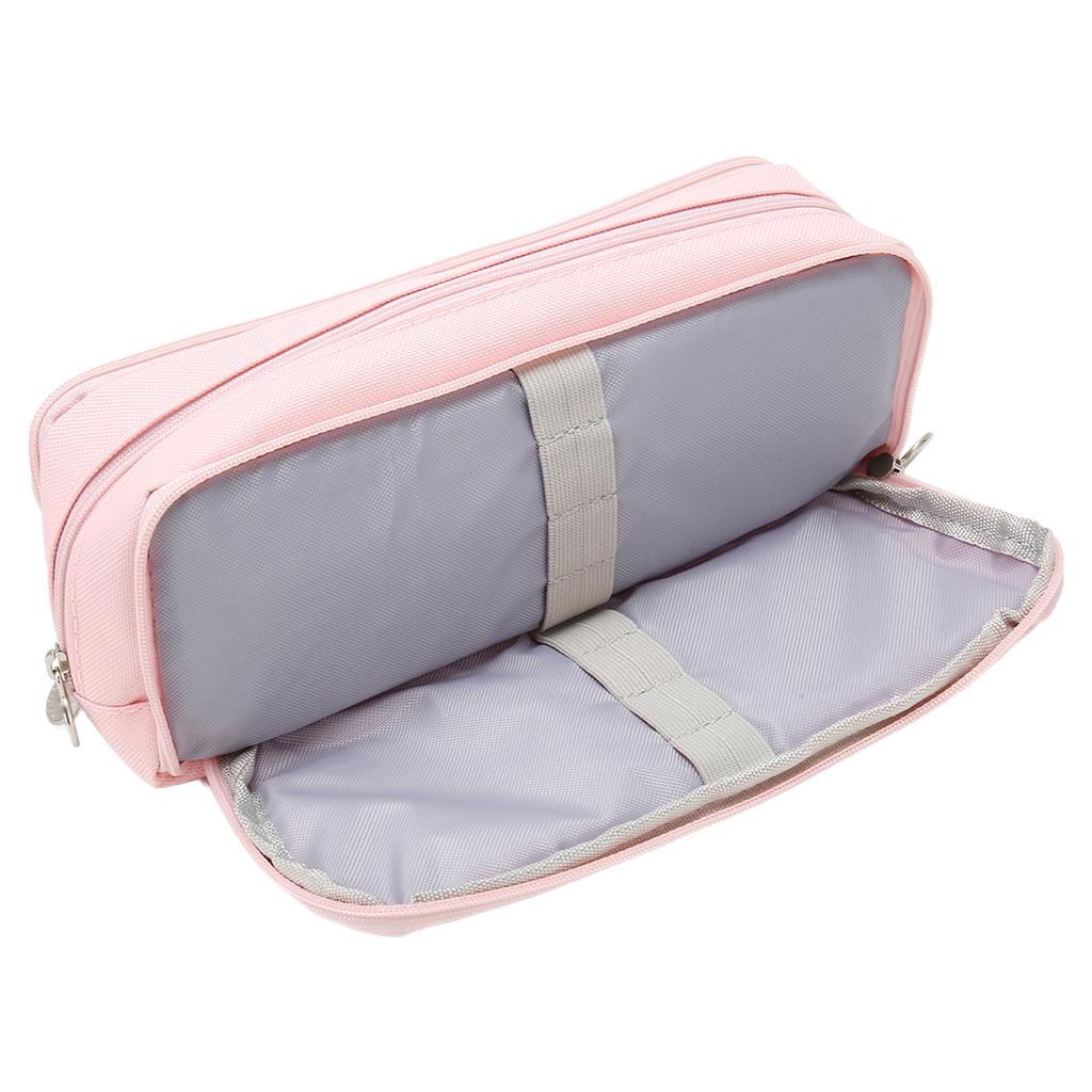 Пенал для ручек с 3 отделениями, холщовый, портативный, большой емкости, для мальчиков и девочек, для школы