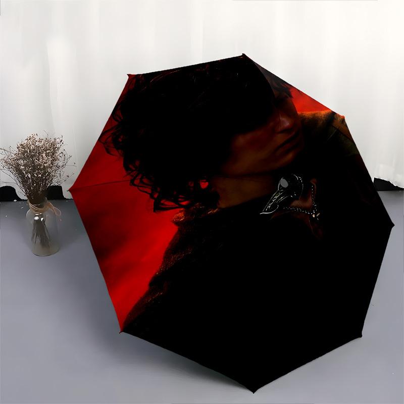1pc Lord of the Rings Automatic Folding Umbrella - Compact 8-Rib Design, Durable Plastic & Iron1078L