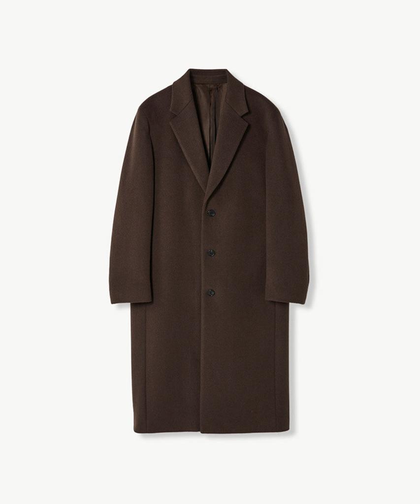 STCO Single Chester Maxi Long Coat Brown (Over)_Sctud72Osh