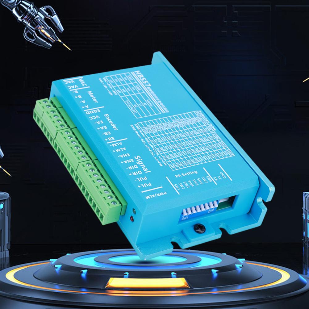 HBS57 Контроллер драйвера шагового двигателя AC20-80V/DC24-70V Драйвер шагового двигателя Энкодер 1000 линий для шагового двигателя Nema23/Nema24