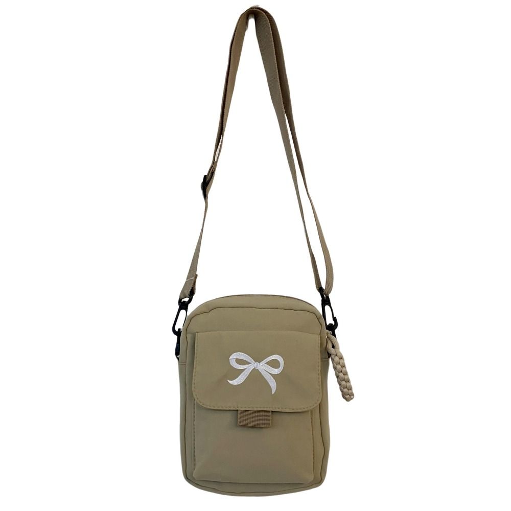 Большая вместительная сумка через плечо в корейском стиле, холщовая сумка на одно плечо с принтом банта для девочек