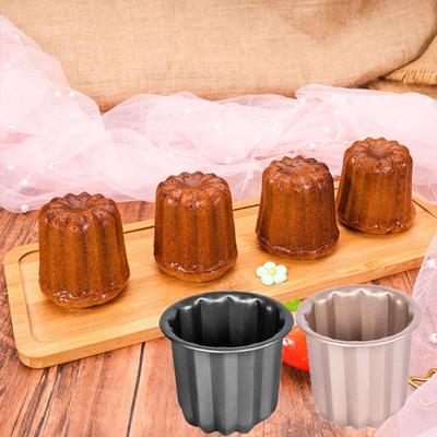 Мини-формы для выпечки Canele из углеродистой стали, однокамерные антипригарные формы для кексов, термостойкие формы для кексов, французские десерты