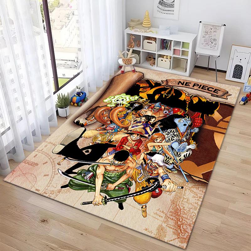 В главных ролях японский мультфильм ONE PIECE Манки Д. Ковер Luffy подходит для гостиной и спальни, коврики для прихожей, офиса, балкона, декоративный ковер V20