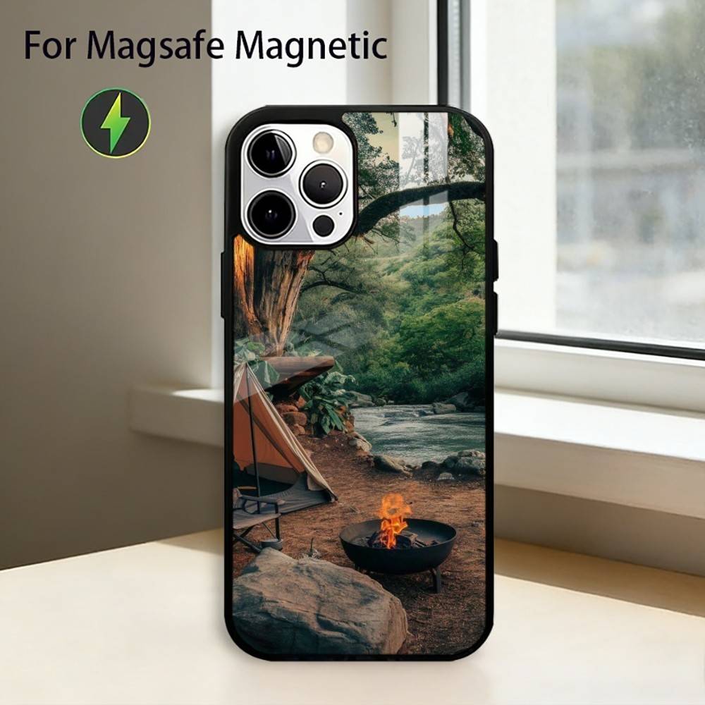 Landscape A-Art Phone Case For iPhone17,16,15,14,13,12,11 Plus,Pro Magnetic For Magsafe Wireless Charging