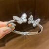 Открытый браслет-бабочка из циркона и перламутра - Элегантные, Модные, Высококачественные женские украшения.