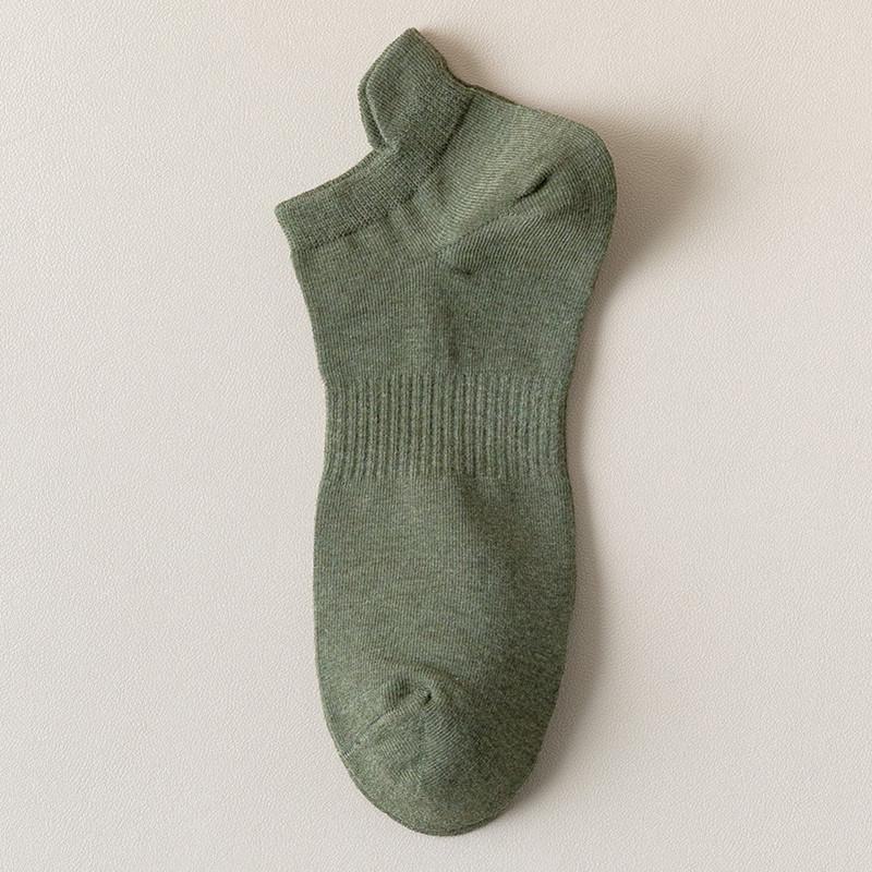 Мужские дышащие невидимые спортивные носки с низким вырезом — тонкие, однотонные, для весны и лета