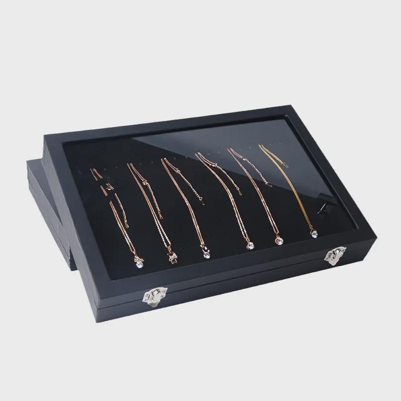 Роскошная бархатная шкатулка для демонстрации ювелирных изделий: ожерелий, браслетов и цепочек